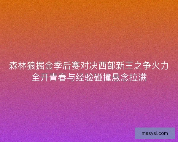 森林狼掘金季后赛对决西部新王之争火力全开青春与经验碰撞悬念拉满
